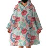 Colorful Flowers Hoodie Wearable Blanket WB0732