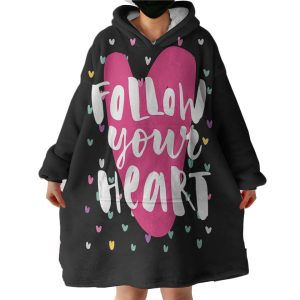 Colorful Follow Your Heart Hoodie Wearable Blanket WB0569