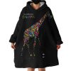 Colorful Giraffe Hoodie Wearable Blanket WB0020