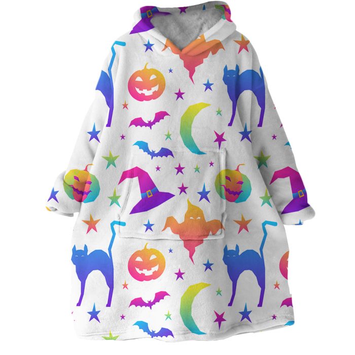 Colorful Halloween Hoodie Wearable Blanket WB1748 1