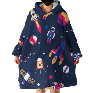 Colorful On The Galaxy Hoodie Wearable Blanket WB1267