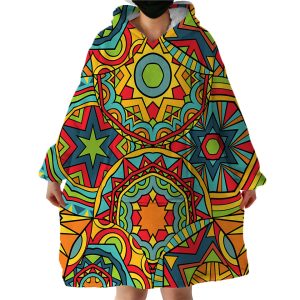 Colorful Patterns Hoodie Wearable Blanket WB1519