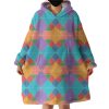 Colorful Square Hoodie Wearable Blanket WB1029
