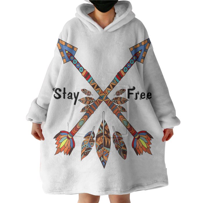 Colorful Stay & Free Hoodie Wearable Blanket WB0799