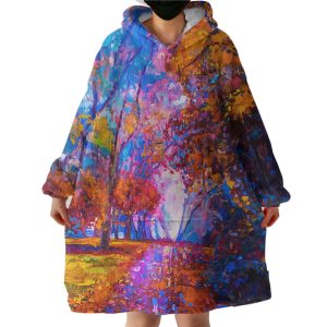 Colorful Tree Hoodie Wearable Blanket WB1230