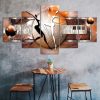 Colourful Figure Ball Dance Abstract Art 5 Piece Five Panel Wall Canvas Print Modern Poster Picture Home Decor
