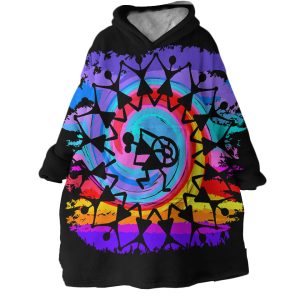 Communal Dance Hoodie Wearable Blanket WB1555 1