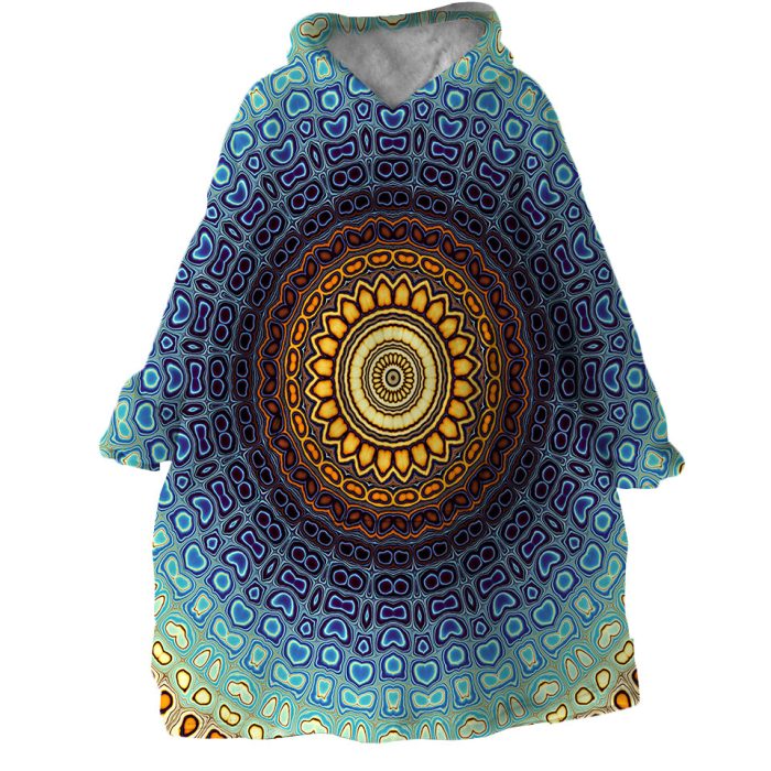 Concentric Design Hoodie Wearable Blanket WB1681 1