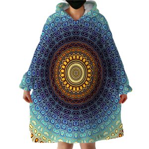 Concentric Design Hoodie Wearable Blanket WB1681