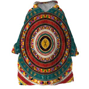 Concentric Design Hoodie Wearable Blanket WB2125 1