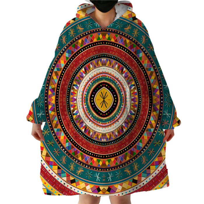 Concentric Design Hoodie Wearable Blanket WB2125