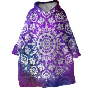 Concentric Design Purple Hoodie Wearable Blanket WB1069 1