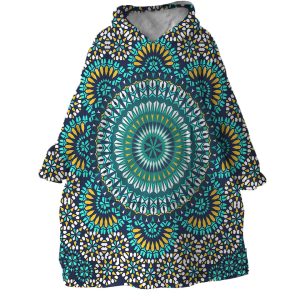 Concentric Patterns Hoodie Wearable Blanket WB1652 1