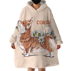 Corgi Hoodie Wearable Blanket WB1873