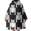 Couple Of Cat Hoodie Wearable Blanket WB0730