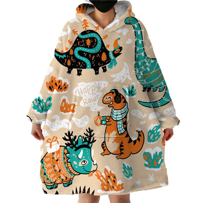 Cozy Dino Hoodie Wearable Blanket WB0025
