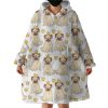 Crowned Pug Hoodie Wearable Blanket WB1168