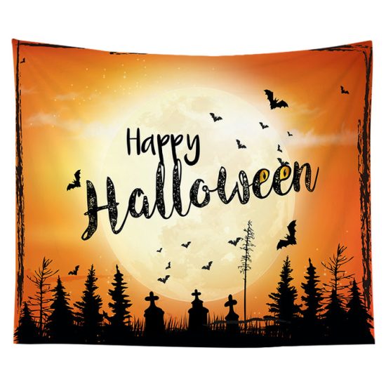 Customized Halloween Tapestry Pumpkin Tapestry Background Cloth Bedroom Wall Decor 11
