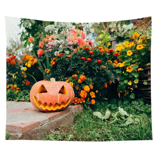 Customized Halloween Tapestry Pumpkin Tapestry Background Cloth Bedroom Wall Decor 14