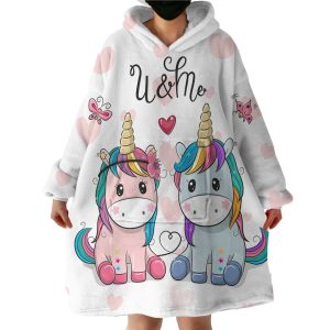 Cute Unicorns Hoodie Wearable Blanket WB1851