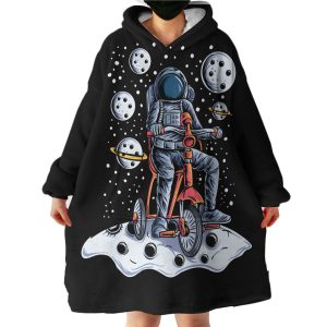 Cycling Astronaut Hoodie Wearable Blanket WB1322
