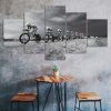 Cycling Race Street Bike Sport Motivation 5 Piece Five Panel Wall Canvas Print Modern Art Poster Wall Art Decor
