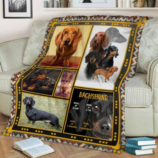 Dachshund Blanket Sherpa Blanket Fleece Blanket Birthday Gift Anniversary Gift Dog Blanket 1 1