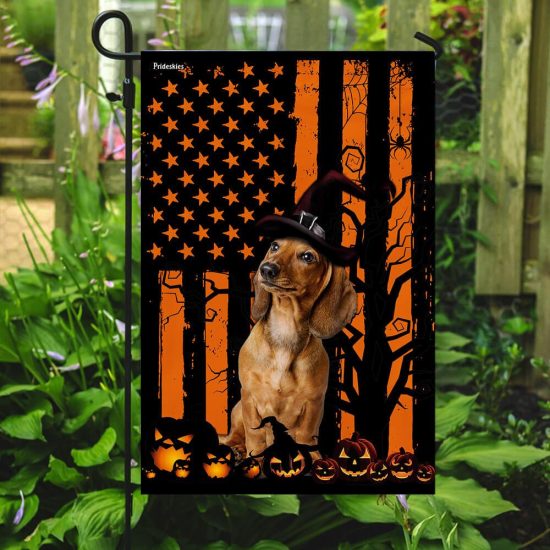 Dachshund Halloween Personalized Garden Flag House Flag Double Sided Home Design Outdoor Porch 5