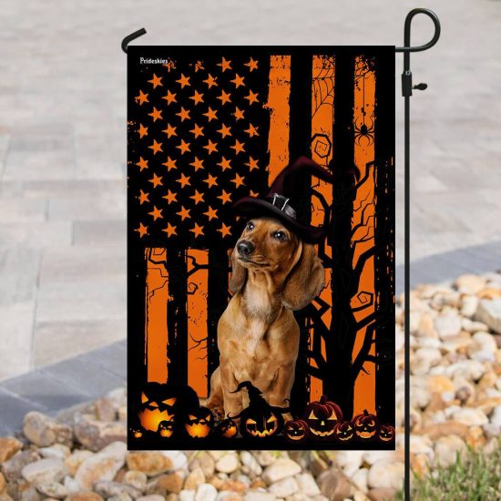 Dachshund Halloween Personalized Garden Flag House Flag Double Sided Home Design Outdoor Porch 6