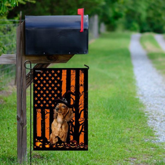 Dachshund Halloween Personalized Garden Flag House Flag Double Sided Home Design Outdoor Porch 7