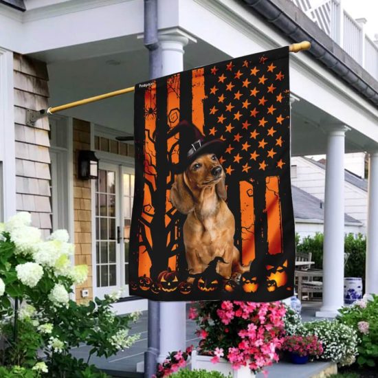 Dachshund Halloween Personalized Garden Flag House Flag Double Sided Home Design Outdoor Porch 8