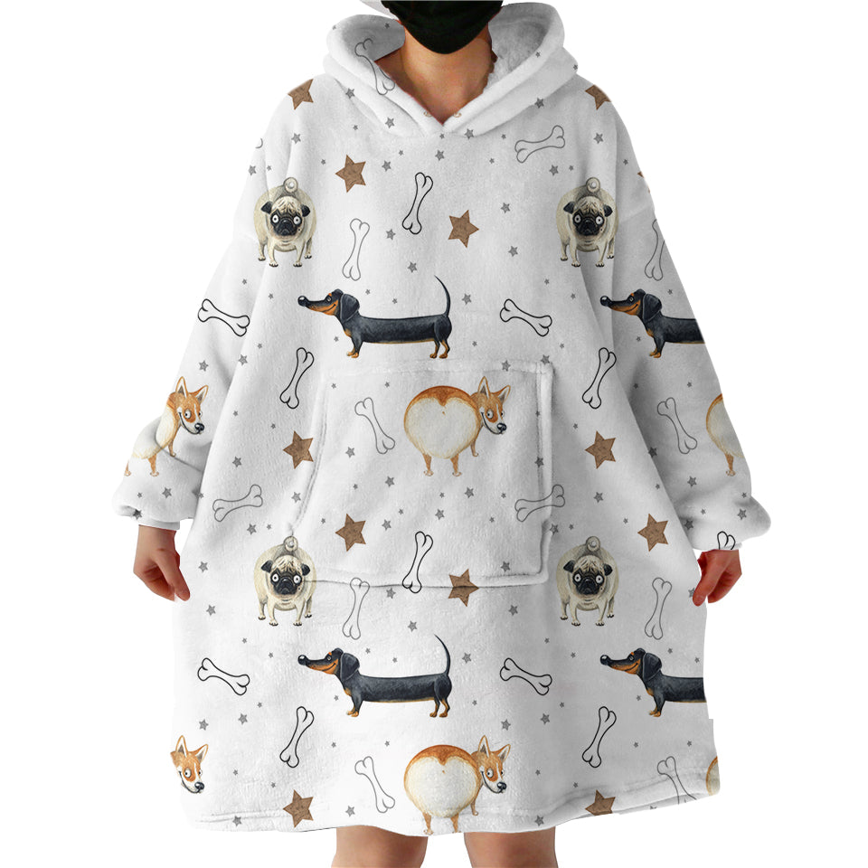 Dachshund Hoodie Wearable Blanket WB0001