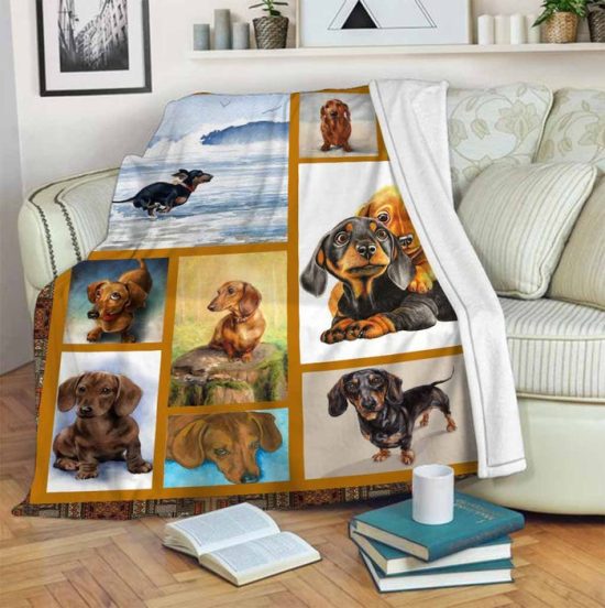 Dachshunds Blanket Sherpa Blanket Fleece Blanket Birthday Gift Dog Blanket 1