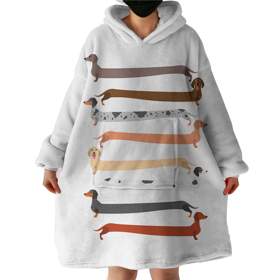 Dachshunds Hoodie Wearable Blanket WB1142