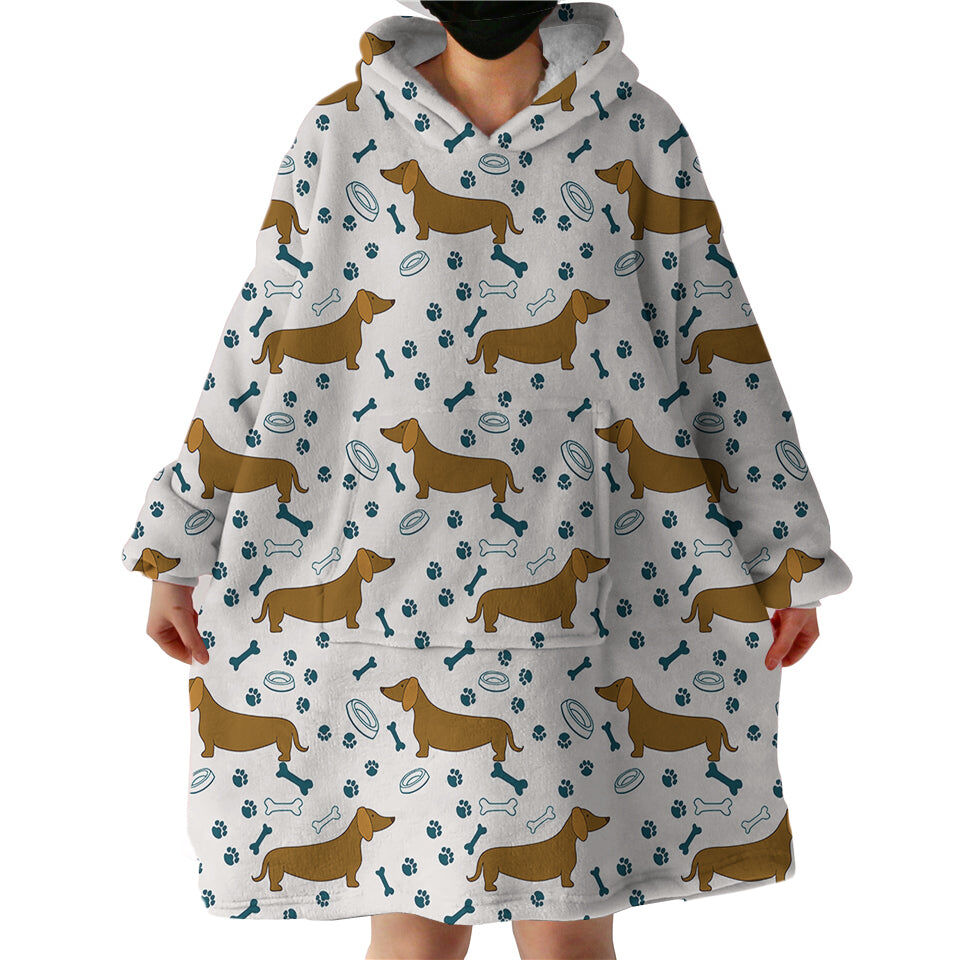 Dachshunds Hoodie Wearable Blanket WB1186