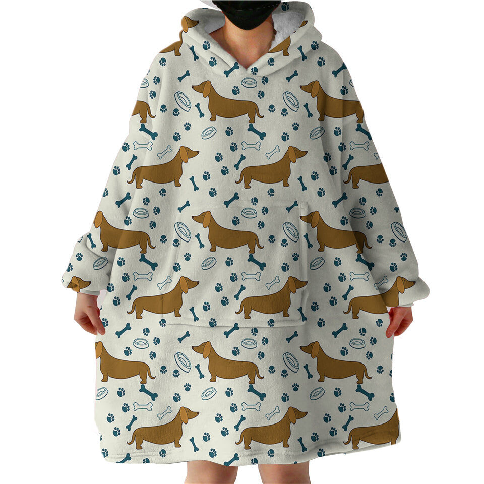 Dachshunds Hoodie Wearable Blanket WB1187