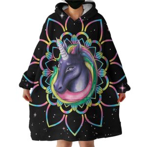 Dark Unicorn Hoodie Wearable Blanket WB2099