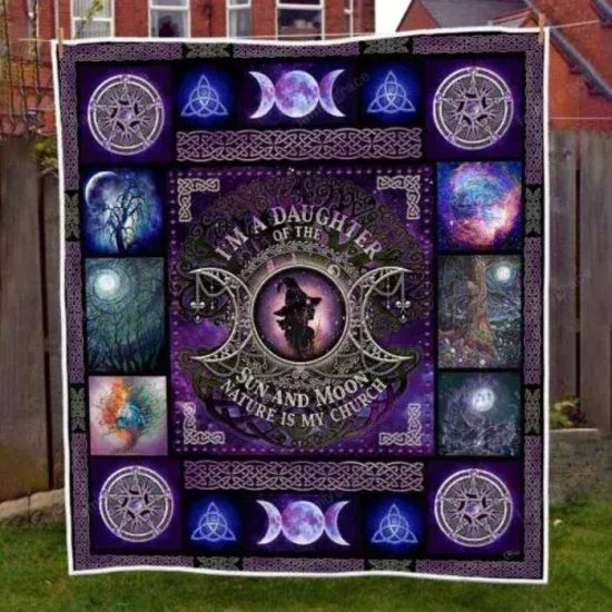 Daughter Of The Sun And Moon Blanket Halloween Blanket Witch Blanket Gift Fleece Blanket Sherpa Blanket 1