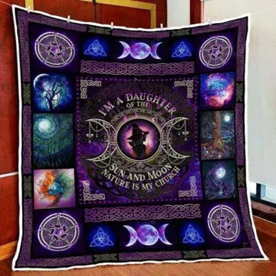 Daughter Of The Sun And Moon Blanket Halloween Blanket Witch Blanket Gift Fleece Blanket Sherpa Blanket 2