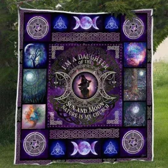 Daughter Of The Sun And Moon Blanket Halloween Blanket Witch Blanket Gift Fleece Blanket Sherpa Blanket