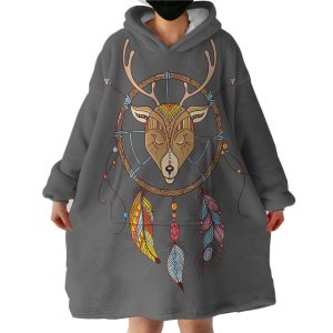 Deer Dream Catcher Hoodie Wearable Blanket WB1107