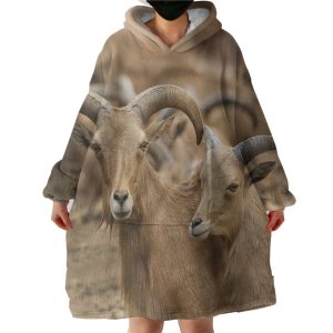 Deer Family Hoodie Wearable Blanket WB0815