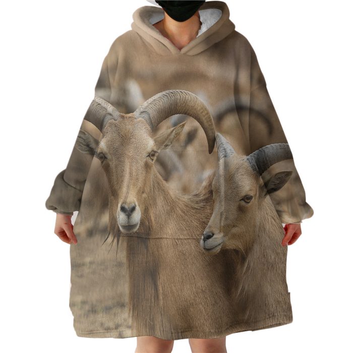 Deer Family Hoodie Wearable Blanket WB0815