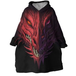 Demonic Dragon Hoodie Wearable Blanket WB0111 1