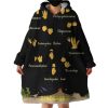 Dino Footprints Hoodie Wearable Blanket WB1152