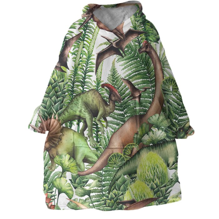 Dino Park Hoodie Wearable Blanket WB1853 1