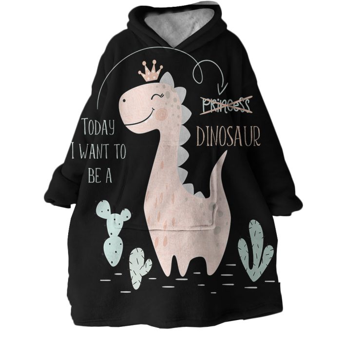 Dino Princess Hoodie Wearable Blanket WB1749 1