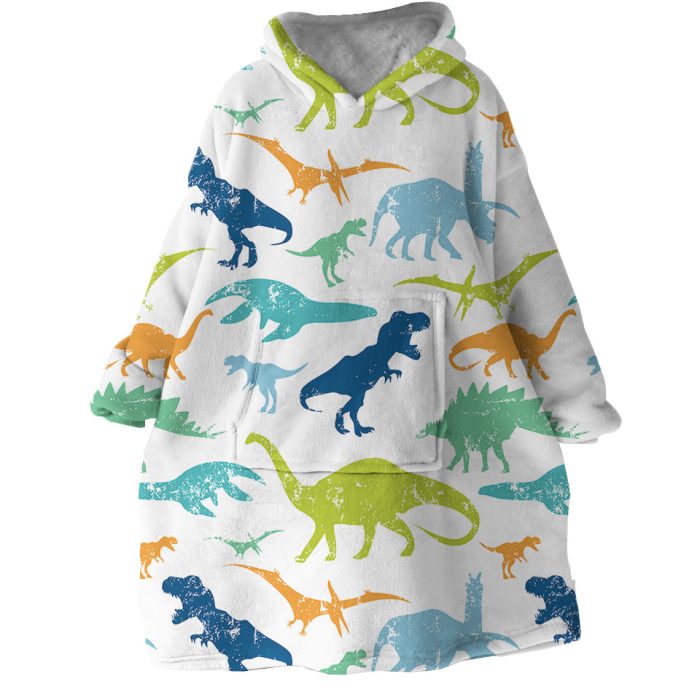 Dino Themed Hoodie Wearable Blanket WB1955 1