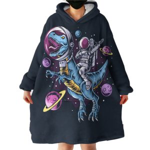 Dinosaur Astronaut Hoodie Wearable Blanket WB0765