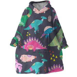Dinosaurs Hoodie Wearable Blanket WB0075 1